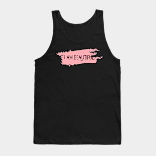 ysadinda_ I am Beautiful Black n Pink Tank Top